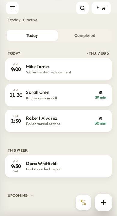 The Workeey jobs list for the day